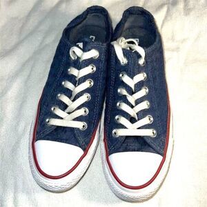 Converse Chuck Taylor All-Star Eyelet Lace Low Canvas Shoe Navy/Red/White Size 7